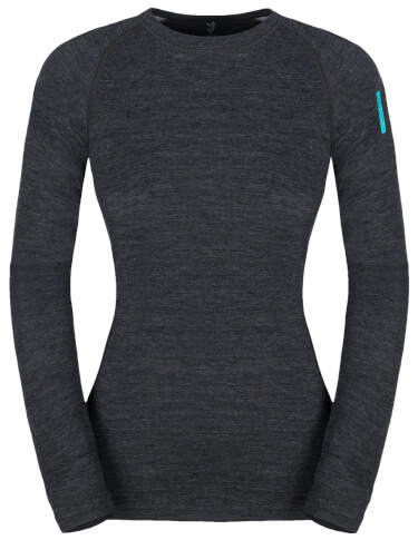 Bluzka termoaktywna Nora Merino W T-shirt LS Zajo Black
