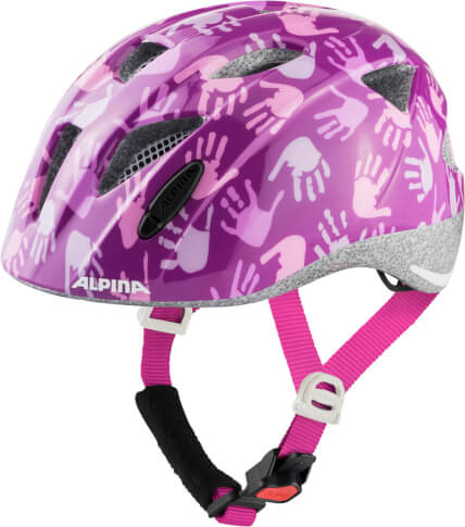 Kask rowerowy dla dzieci Ximo Alpina Berry Hands Gloss