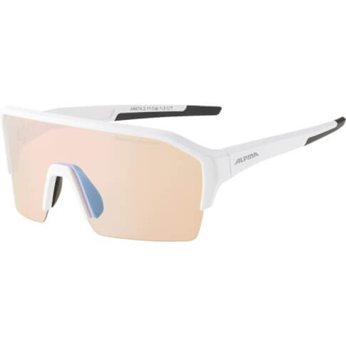 Okulary sportowe RAM HR HVLM+ White Matt Blue Mirror S1-3 Alpina