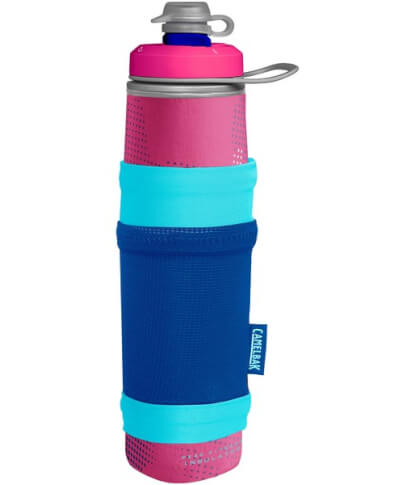 Bidon na siłownię Peak Fitness Chill 710ml różowy z kieszonką Camelbak