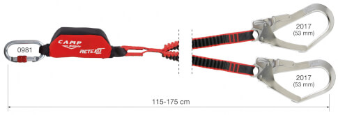 Lonża wspinaczkowa Retexo Rewind 175cm karabinek MGO Camp
