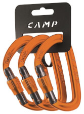Zestaw karabinków wspinaczkowych Orbit Lock 3 pack pomarańczowy CAMP