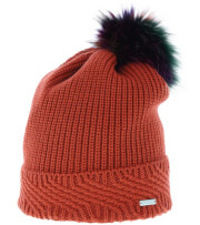 Zimowa czapka z wymiennym pomponem Sofia ceglany Viking
