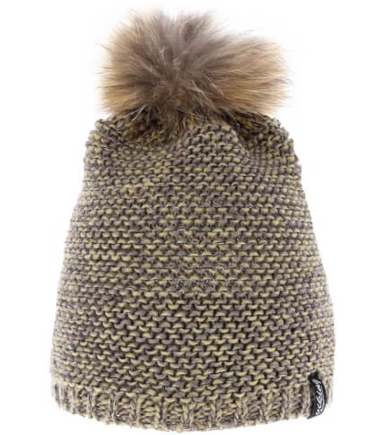 Zimowa czapka z dużym pomponem Kala Lady beżowa Viking