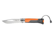 Nóż outdoorowy z gwizdkiem Outdoor 08 Blister orange Opinel