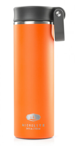 Zakręcany termos podróżny Glacier Stainless Microlite Twist 720 ml orange GSI Outdoors