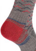 Męskie skarpety trekkingowe New Hike Lightweight Merino Performance 3/4 Crew brown/dark red Bridgedale