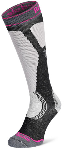 Damskie skarpety narciarskie Ski Easy On Merino Performance black/light grey Bridgedale