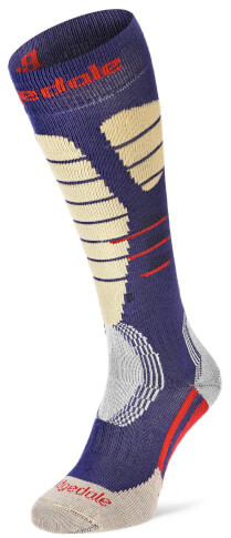 Męskie skarpety narciarskie Ski Easy On Merino Endurance Pattern navy/sand Bridgedale