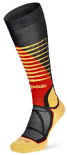 Męskie skarpety narciarskie Ski Mid Merino Endurance Pattern black/gold Bridgedale