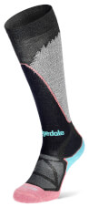 Damskie skarpety narciarskie Ski Midweight Merino Performance Pattern black/coral Bridgedale