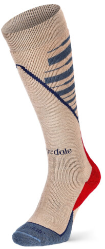 Męskie skarpety narciarskie Ski Midweight+ Merino Performance sand/blue Bridgedale