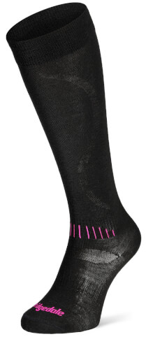 Damskie skarpety narciarskie Ski Race black/pink Bridgedale
