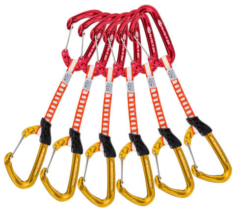 Zestaw ekspresów Fly Weight Evo Set 12cm x6 red/gold Climbing Technology