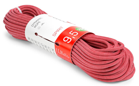 Lina dynamiczna Spirit 9,5 mm 70m red/white Ocun