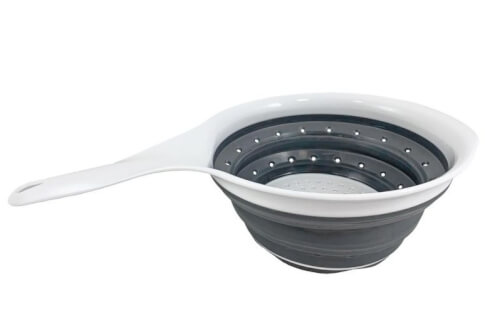 Cedzak turystyczny składany z rączką Foldable Strainer With Handle 1,5 l grey Haba