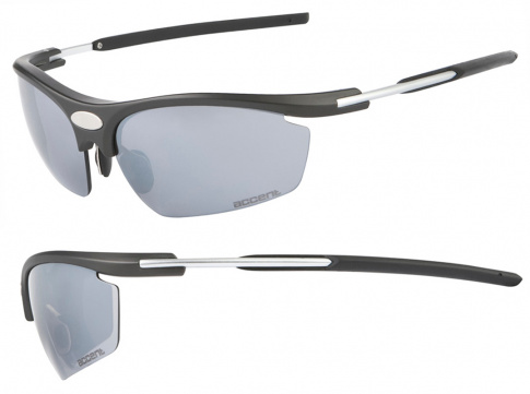 Okulary sportowe Fever czarny mat + soczewki PC przezroczyste Accent
