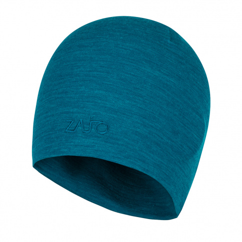 Męska wełniana czapka Hals Typo Merino Beanie deep lagoon Zajo