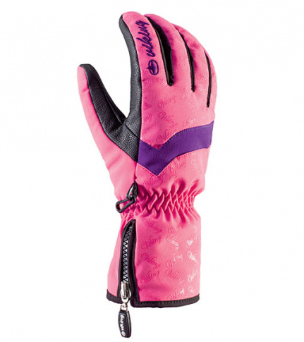 Damskie softshellowe rękawice narciarskie Escova pink Viking