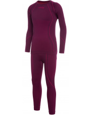 Komplet termoaktywnej bielizny dla dzieci Skido Recycled raspberry Viking