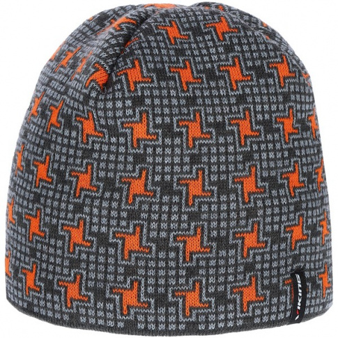 Trekkingowa czapka zimowa Marlon pomarańczowa w krzyżyki Viking