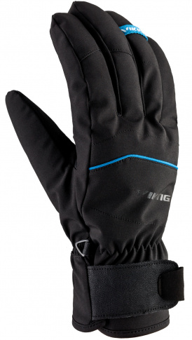 Męskie rękawice narciarskie Solven czarno-niebieskie Viking