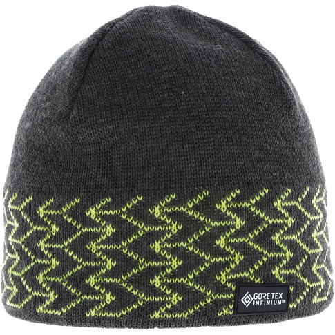 Zimowa czapka sportowa Bromo GTX Windstopper szaro-limonkowa Viking