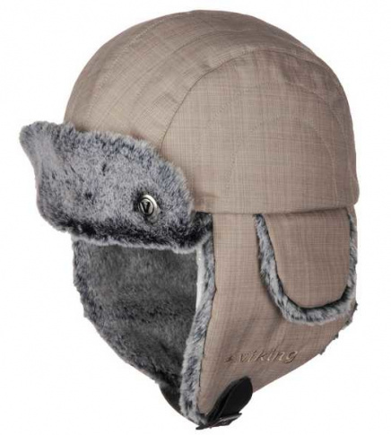Turystyczna czapka z nausznikami Loren beżowa Viking