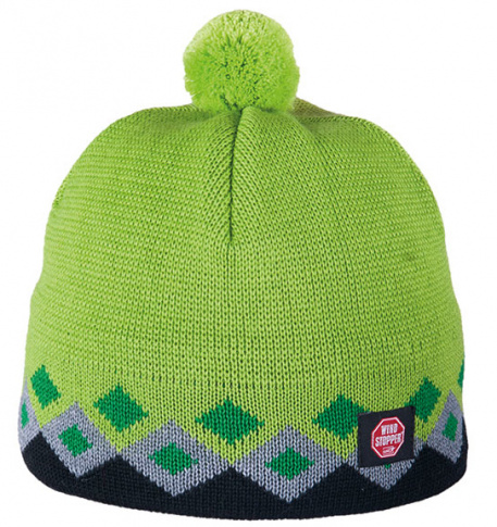 Outdoorowa czapka na zimę Norden Windstopper zielona Viking