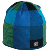 Zimowa czapka miejska Kabe niebiesko-zielona krata Viking