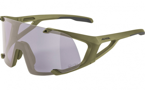 Okulary sportowe Hawkeye Q-Lite szkło purple 1-3 olive matt Alpina