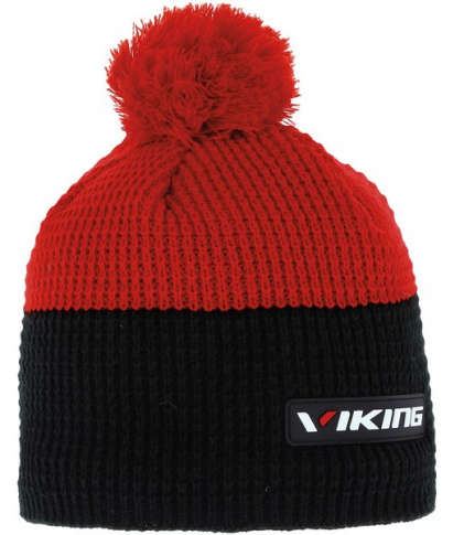 Zimowa czapka sportowa Zak czarno-czerwona Viking