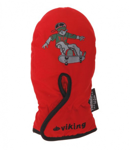 Dziecięce rękawiczki zimowe jednopalczaste Skater red Viking