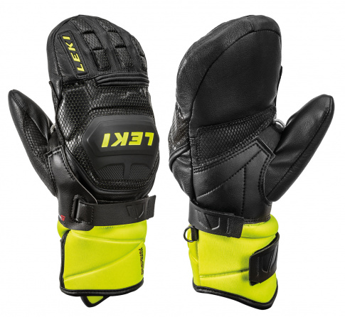 Rękawice narciarskie juniorskie Worldcup Race Flex S Junior Mitt black-lemon LEKI
