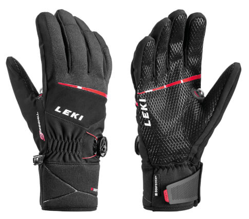 Rękawice narciarkie Progressive Tune S Boa LT black/red LEKI