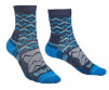 Damskie skarpety trekkingowe Hike Lightweight Merino Performance 3/4 Crew grey/blue Bridgedale