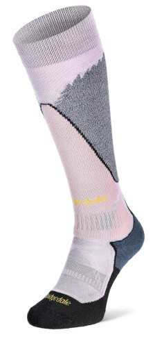 Damskie skarpety narciarskie Ski Mid Merino Performance Pattern mauv/navy Bridgedale