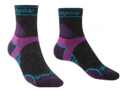 Damskie skarpety górskie Lightweight T2 Merino Sport 3/4 Crew charcoal/purple Bridgedale