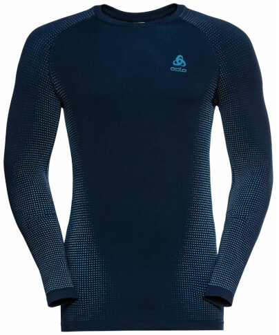 Męska bluzka termoaktywna Performance Warm ECO long sleeve szafirowa Odlo