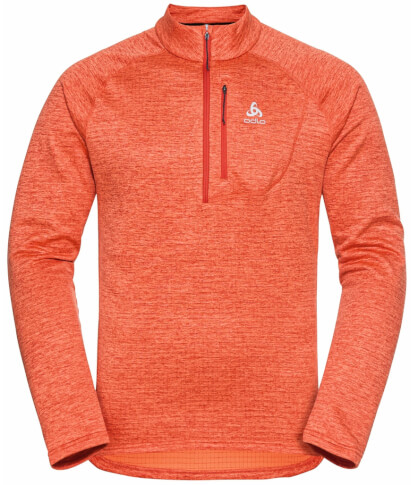 Męska bluza trekkingowa FLI Midlayer 1/2 zip orange Odlo