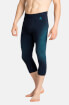 Męskie legginsy termoaktywne Performance Warm Eco Bottom 3/4 granatowe Odlo