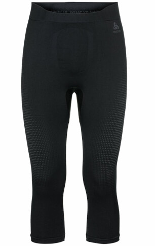 Męskie legginsy termoaktywne Performance Warm Eco Bottom 3/4 szare Odlo