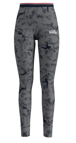 Damskie legginsy termoaktywne Active Warm Originals szare sportowe Odlo