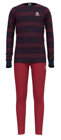 Komplet bielizny termoaktywnej Active Warm Eco Kids bordowy Odlo