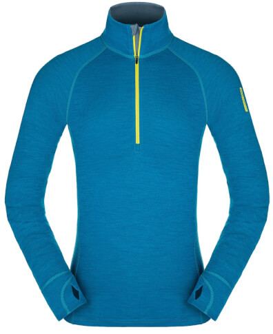 Bluza termoaktywna męska Bergen Merino Zip Top LS Zajo Teal