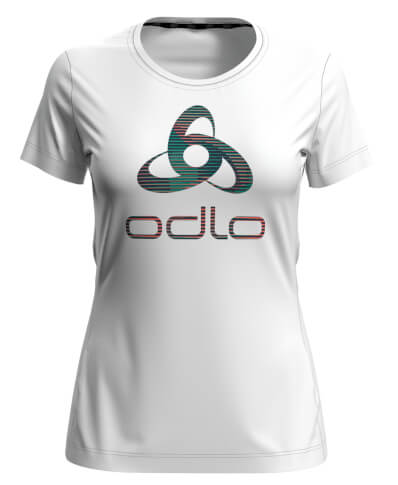 Koszulka techniczna damska Element Light Print crew neck biała Odlo