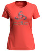 Koszulka techniczna damska Element Light Print crew neck czerwona Odlo