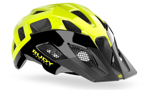 Kask rowerowy MTB Crossway black/yellow fluo shiny Rudy Project