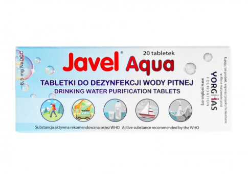 Tabletki do uzdatniania wody Aqua 20 sztuk Javel