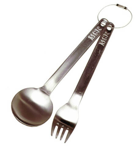 Zestaw sztućców turystycznych tytanowy Titan Fork and Spoon MSR